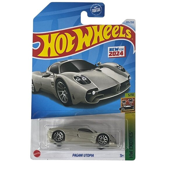 Hot Wheels 2024 Pagani Utopia Silver HW Exotics 1:64 Diecast New Model - Picture 1 of 6